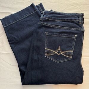 Jag Jeans Dark Rinse Cropped Jeans - Size 18W